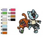 Fanboy and Chum Chum Gumball and Darwin 03 Embroidery Design